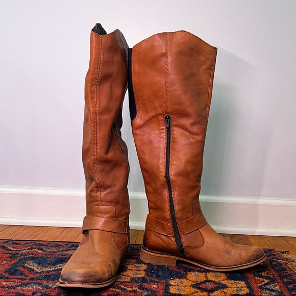 Remonte Dorndorf- Ladies- tan leather long legged riding boots - Picture 2 of 7